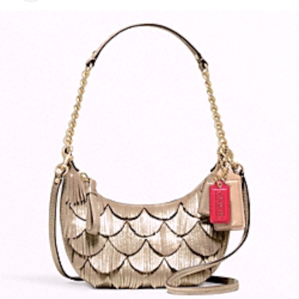 Vintage Coach Poppy 1941 Mini Hobo Fringe Bag